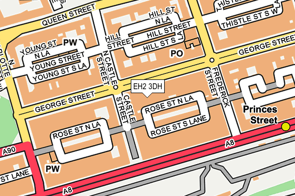 EH2 3DH map - OS OpenMap – Local (Ordnance Survey)