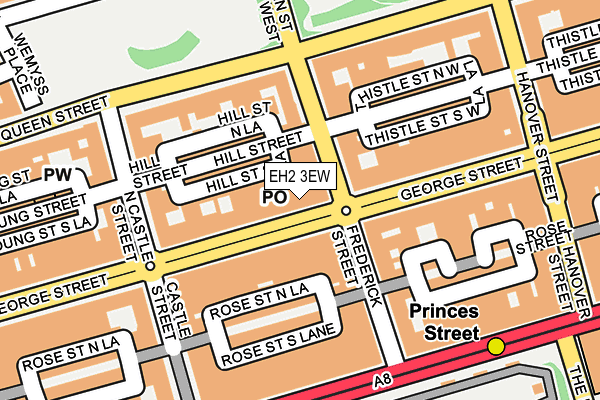 EH2 3EW map - OS OpenMap – Local (Ordnance Survey)