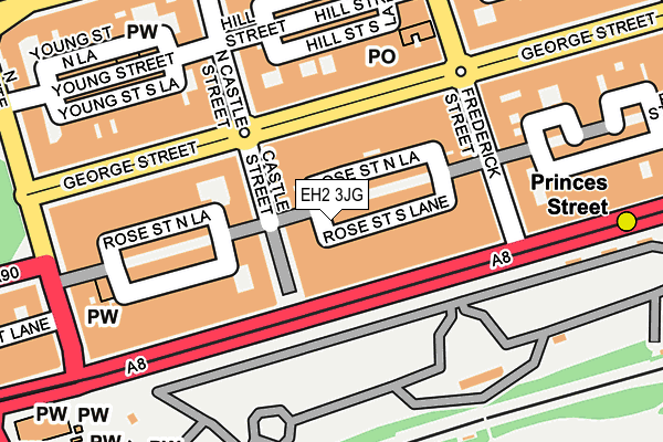 EH2 3JG map - OS OpenMap – Local (Ordnance Survey)