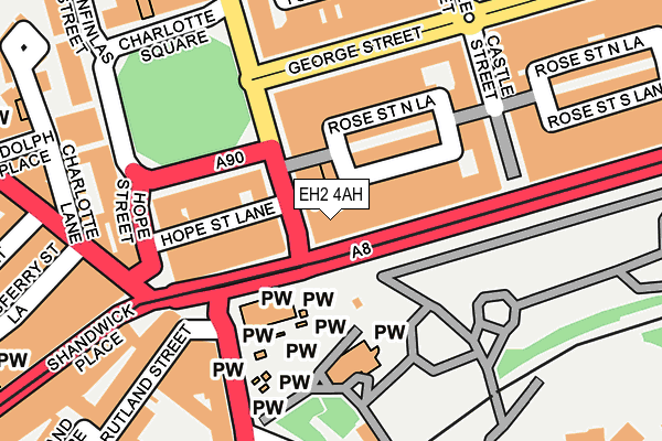 EH2 4AH map - OS OpenMap – Local (Ordnance Survey)