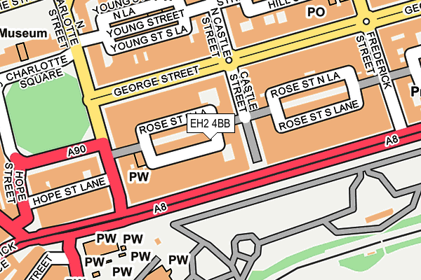 EH2 4BB map - OS OpenMap – Local (Ordnance Survey)
