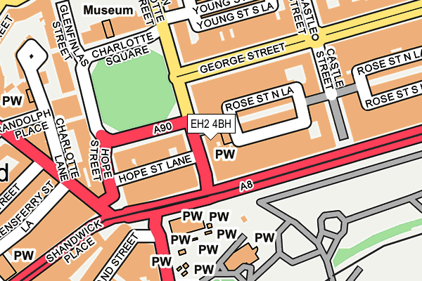 EH2 4BH map - OS OpenMap – Local (Ordnance Survey)