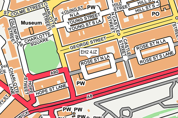 EH2 4JZ map - OS OpenMap – Local (Ordnance Survey)