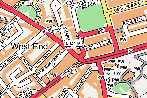 EH2 4RA map - OS OpenMap – Local (Ordnance Survey)