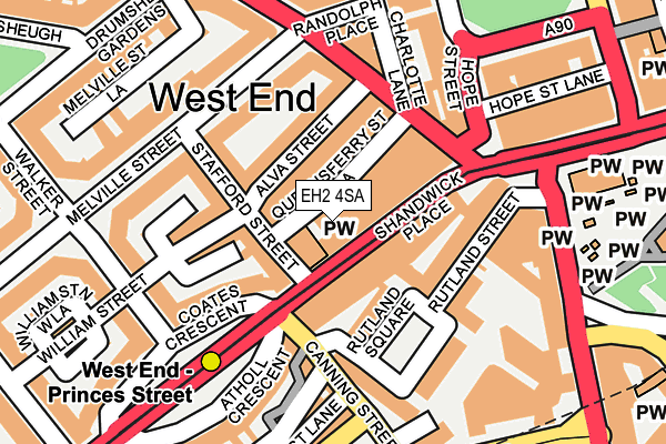 EH2 4SA map - OS OpenMap – Local (Ordnance Survey)