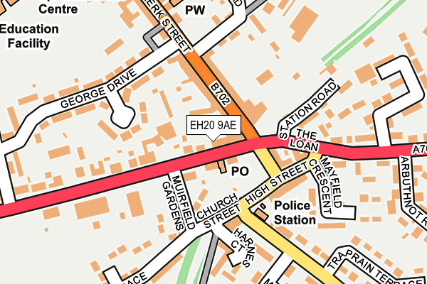 EH20 9AE map - OS OpenMap – Local (Ordnance Survey)