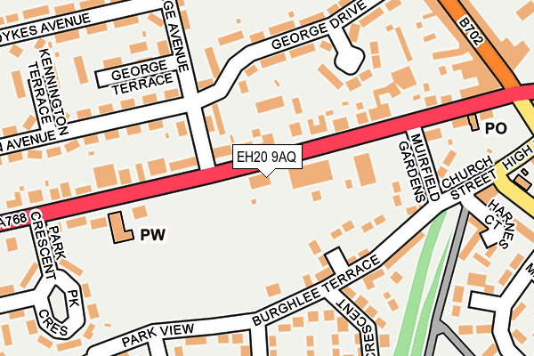 EH20 9AQ map - OS OpenMap – Local (Ordnance Survey)