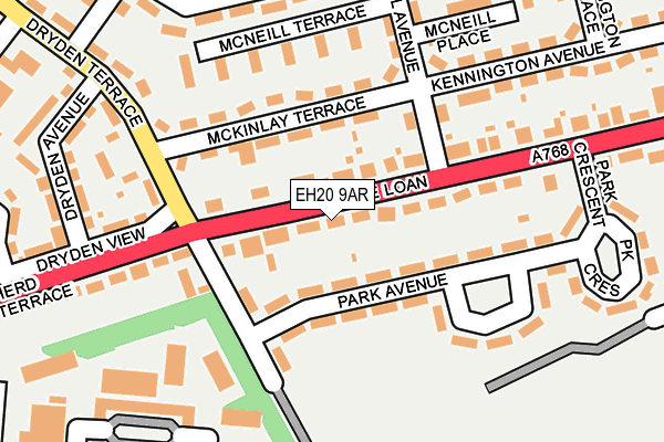 EH20 9AR map - OS OpenMap – Local (Ordnance Survey)