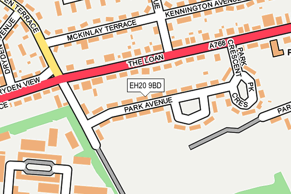 EH20 9BD map - OS OpenMap – Local (Ordnance Survey)