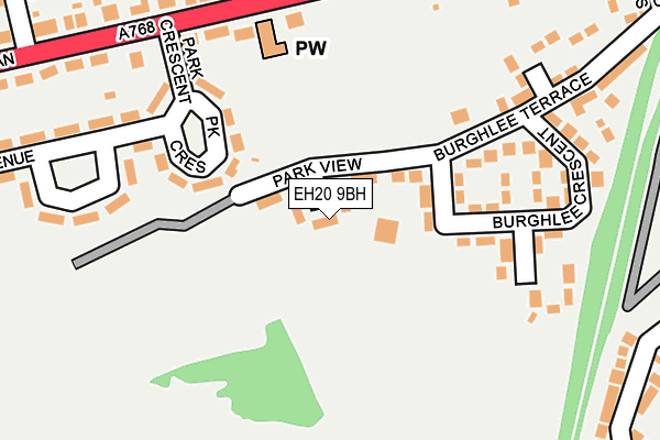 EH20 9BH map - OS OpenMap – Local (Ordnance Survey)