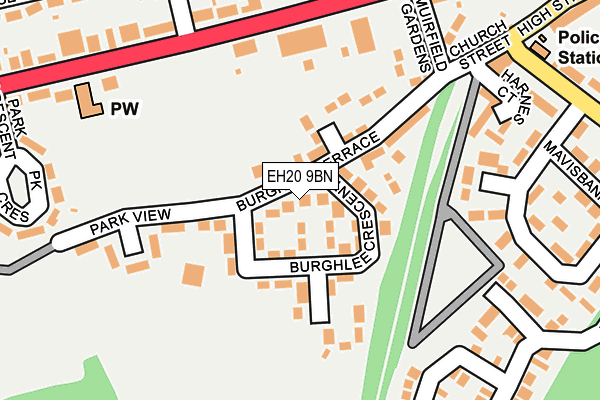 EH20 9BN map - OS OpenMap – Local (Ordnance Survey)