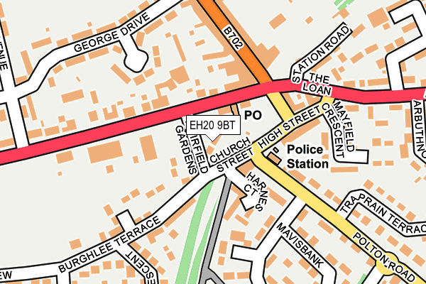 EH20 9BT map - OS OpenMap – Local (Ordnance Survey)