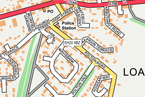EH20 9BZ map - OS OpenMap – Local (Ordnance Survey)