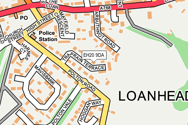 EH20 9DA map - OS OpenMap – Local (Ordnance Survey)