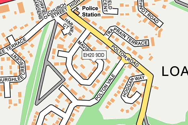 EH20 9DD map - OS OpenMap – Local (Ordnance Survey)