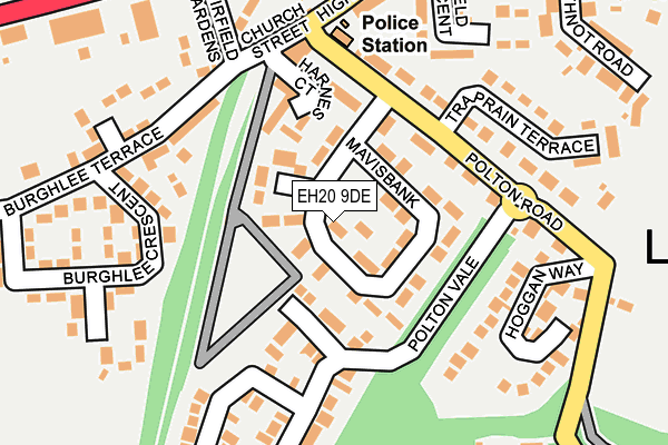 EH20 9DE map - OS OpenMap – Local (Ordnance Survey)