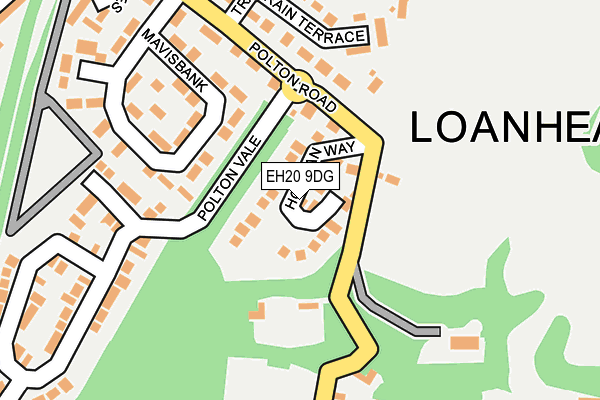 EH20 9DG map - OS OpenMap – Local (Ordnance Survey)