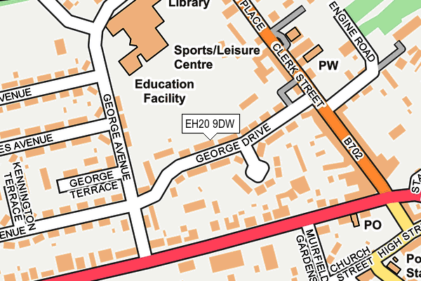 EH20 9DW map - OS OpenMap – Local (Ordnance Survey)