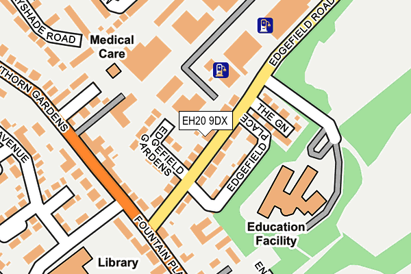 EH20 9DX map - OS OpenMap – Local (Ordnance Survey)