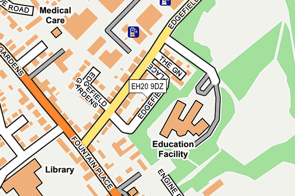 EH20 9DZ map - OS OpenMap – Local (Ordnance Survey)