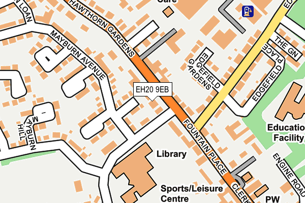 EH20 9EB map - OS OpenMap – Local (Ordnance Survey)