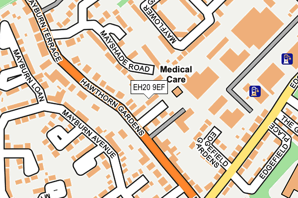 EH20 9EF map - OS OpenMap – Local (Ordnance Survey)