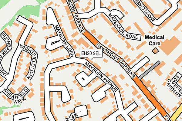 EH20 9EL map - OS OpenMap – Local (Ordnance Survey)