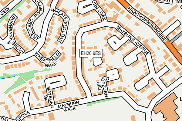 EH20 9ES map - OS OpenMap – Local (Ordnance Survey)