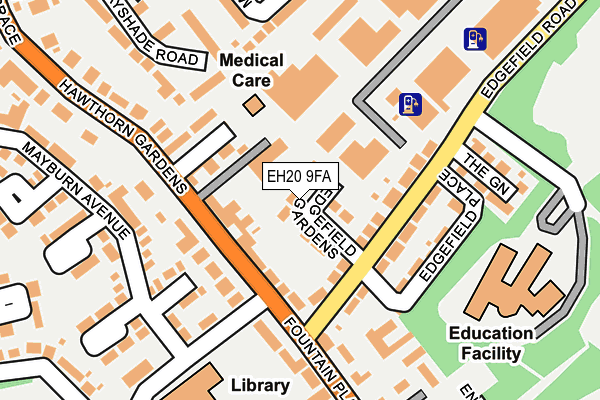 EH20 9FA map - OS OpenMap – Local (Ordnance Survey)