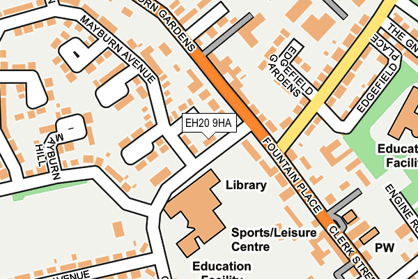 EH20 9HA map - OS OpenMap – Local (Ordnance Survey)