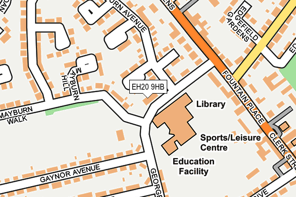 EH20 9HB map - OS OpenMap – Local (Ordnance Survey)