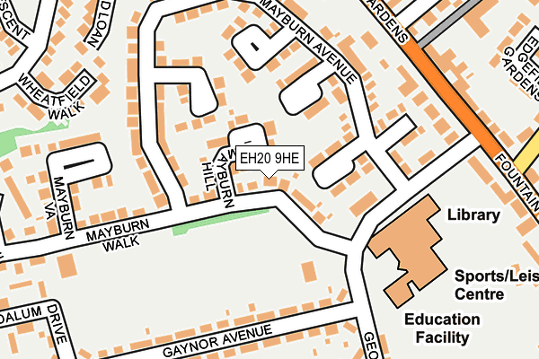 EH20 9HE map - OS OpenMap – Local (Ordnance Survey)
