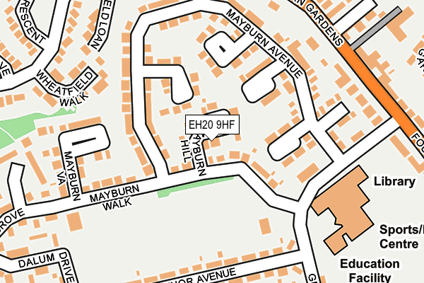 EH20 9HF map - OS OpenMap – Local (Ordnance Survey)
