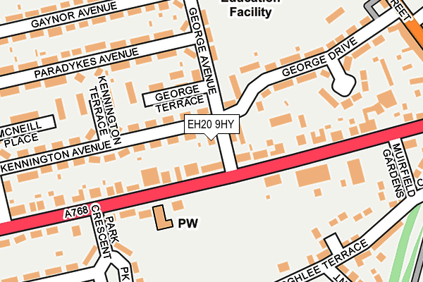EH20 9HY map - OS OpenMap – Local (Ordnance Survey)