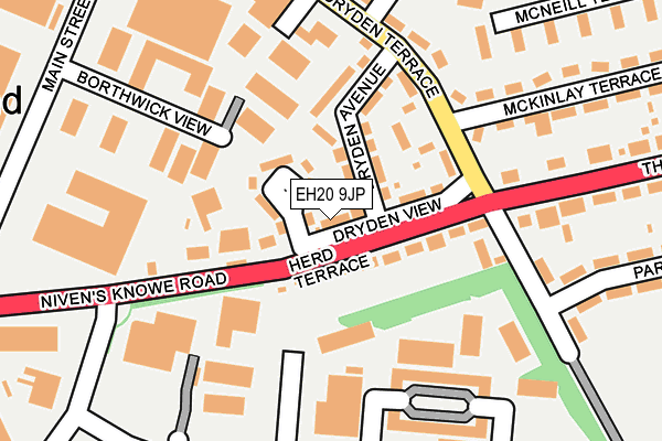 EH20 9JP map - OS OpenMap – Local (Ordnance Survey)