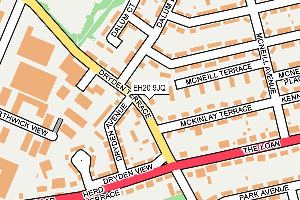 EH20 9JQ map - OS OpenMap – Local (Ordnance Survey)