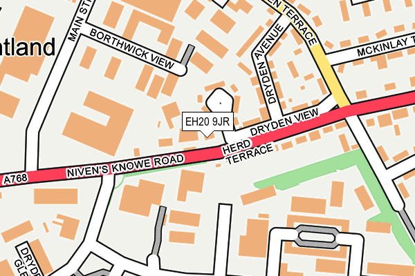 EH20 9JR map - OS OpenMap – Local (Ordnance Survey)