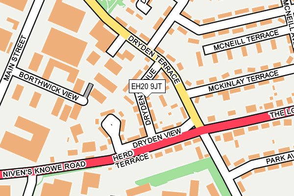 EH20 9JT map - OS OpenMap – Local (Ordnance Survey)