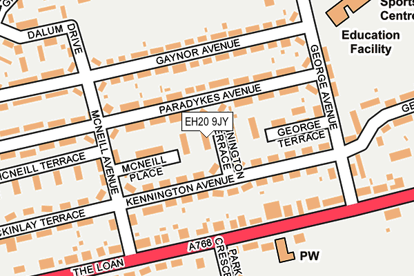 EH20 9JY map - OS OpenMap – Local (Ordnance Survey)