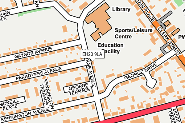 EH20 9LA map - OS OpenMap – Local (Ordnance Survey)