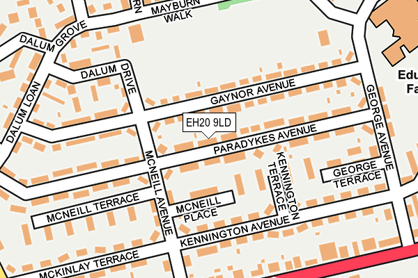 EH20 9LD map - OS OpenMap – Local (Ordnance Survey)