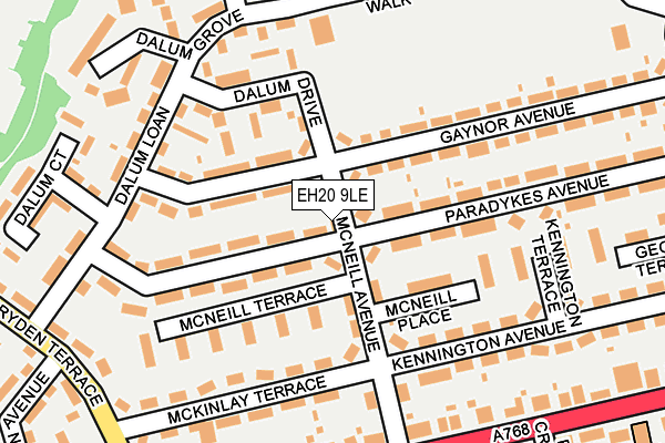 EH20 9LE map - OS OpenMap – Local (Ordnance Survey)