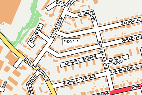 EH20 9LF map - OS OpenMap – Local (Ordnance Survey)