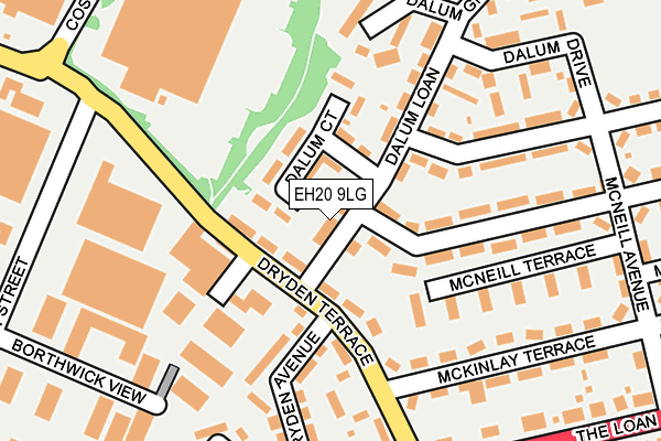 EH20 9LG map - OS OpenMap – Local (Ordnance Survey)