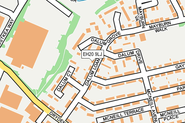 EH20 9LJ map - OS OpenMap – Local (Ordnance Survey)