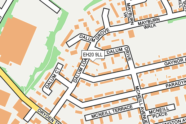 EH20 9LL map - OS OpenMap – Local (Ordnance Survey)