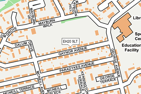 EH20 9LT map - OS OpenMap – Local (Ordnance Survey)