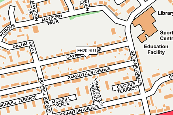 EH20 9LU map - OS OpenMap – Local (Ordnance Survey)