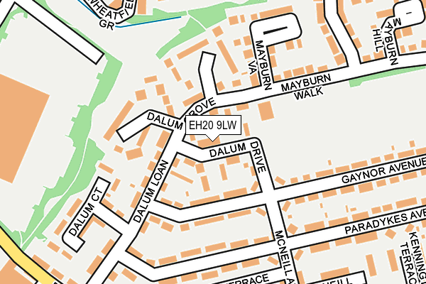 EH20 9LW map - OS OpenMap – Local (Ordnance Survey)