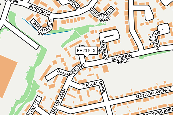 EH20 9LX map - OS OpenMap – Local (Ordnance Survey)